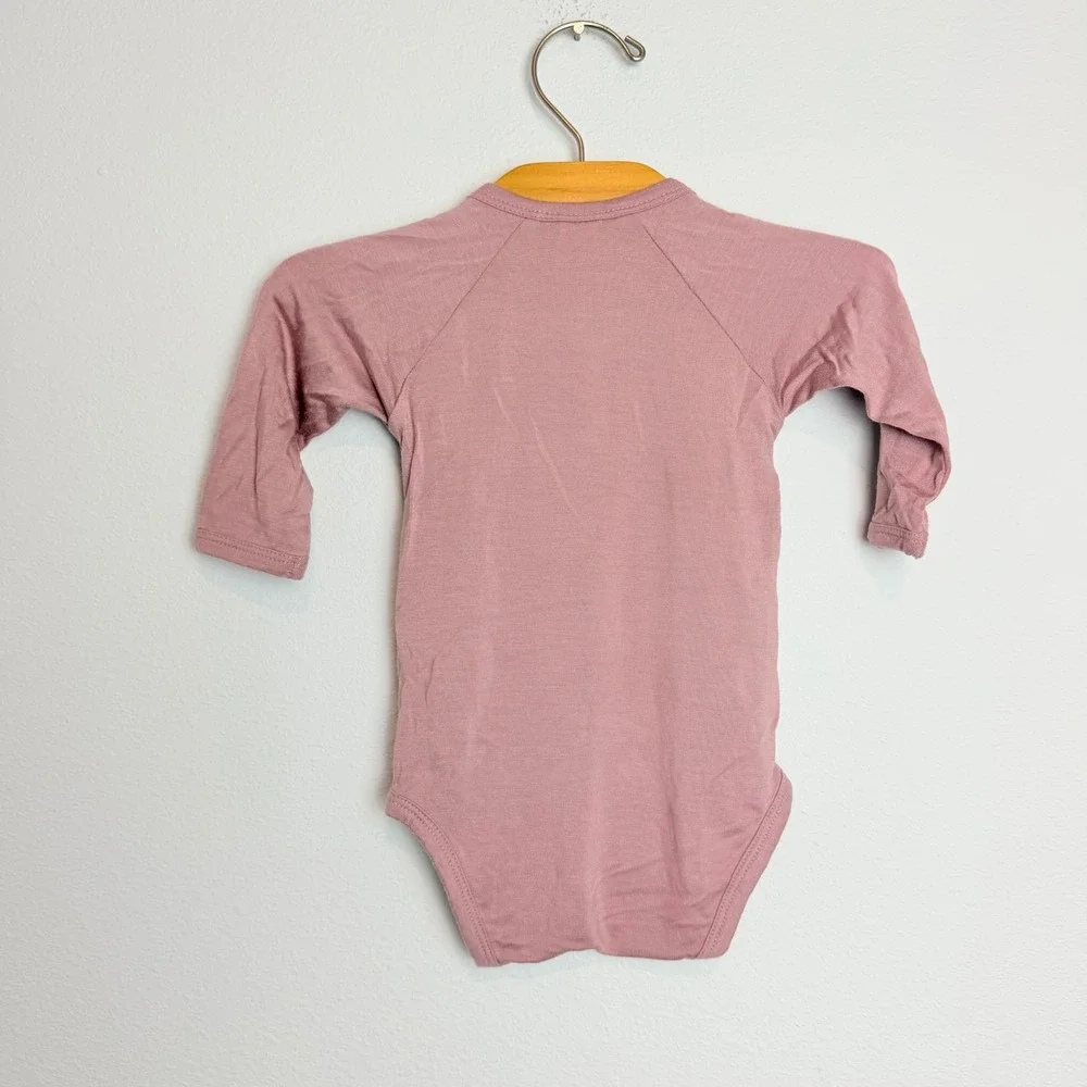 Kate Quinn The Woods Kimono Bodysuit Set 2pk Sage Mauve Modal 3-6M